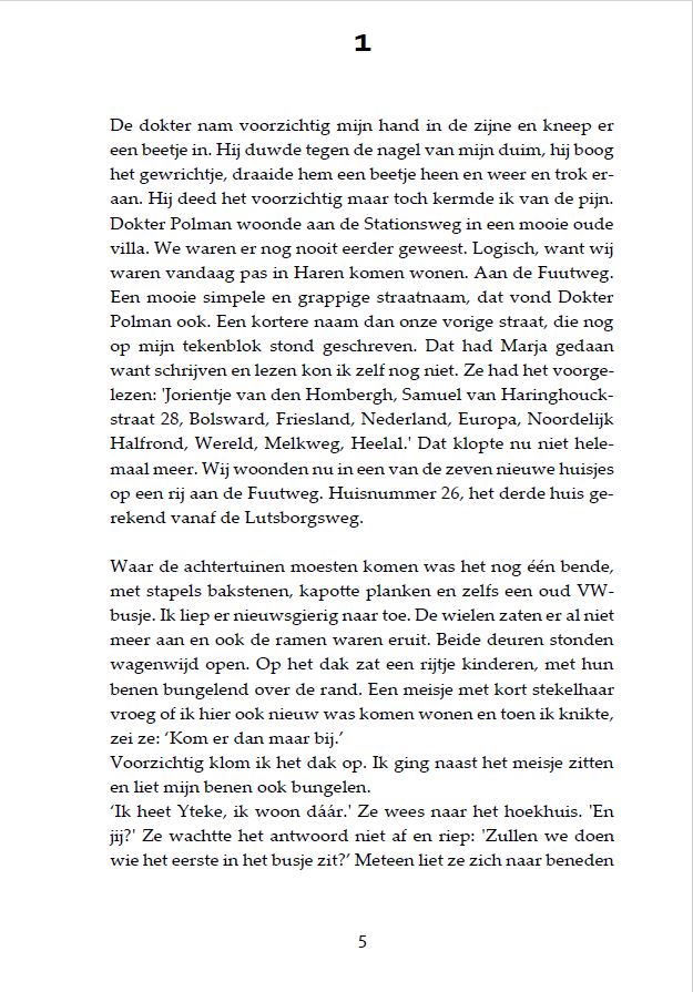 Meisje van de Fuutweg.  Herinneringen aan Haren. Yorien van den Hombergh